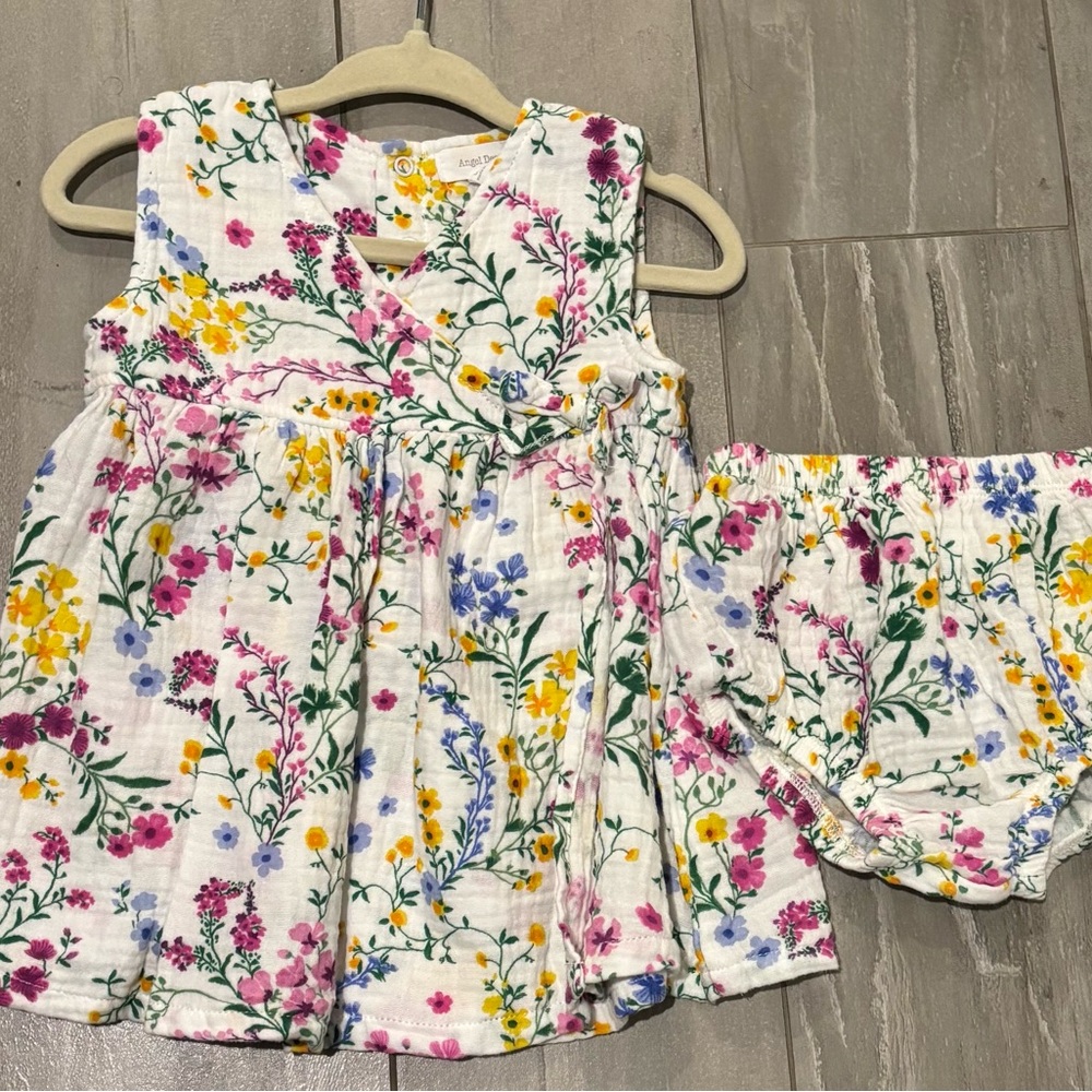 Angel Dear Floral Dress and Bloomer Set 6-12 months